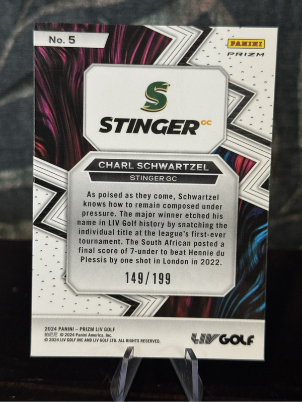 2024 Panini Liv Golf - Charl Schwartzel Fearless Teal /199