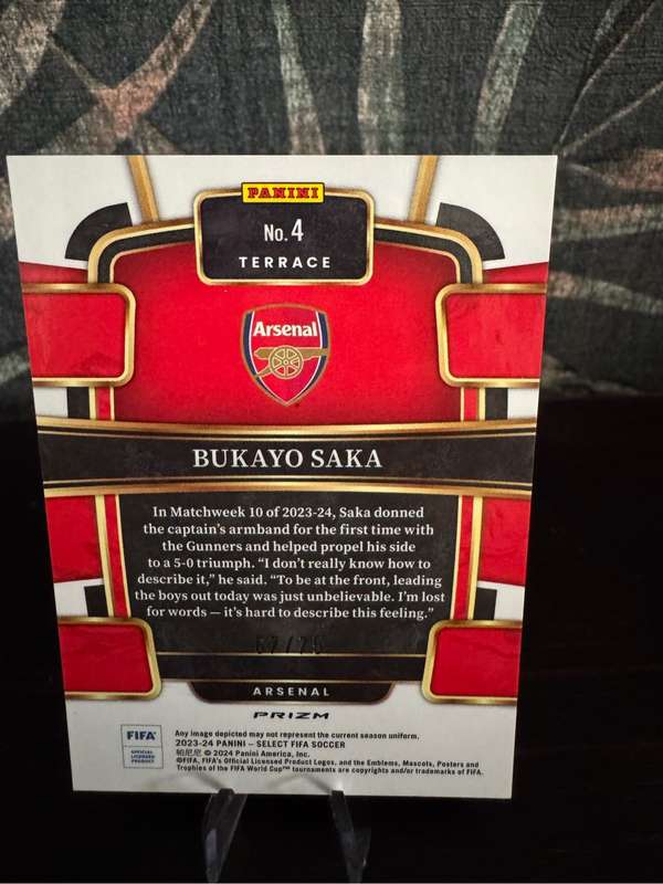 2023-24 Panini Select - Bukayo Saka Pink Terrace 67/75