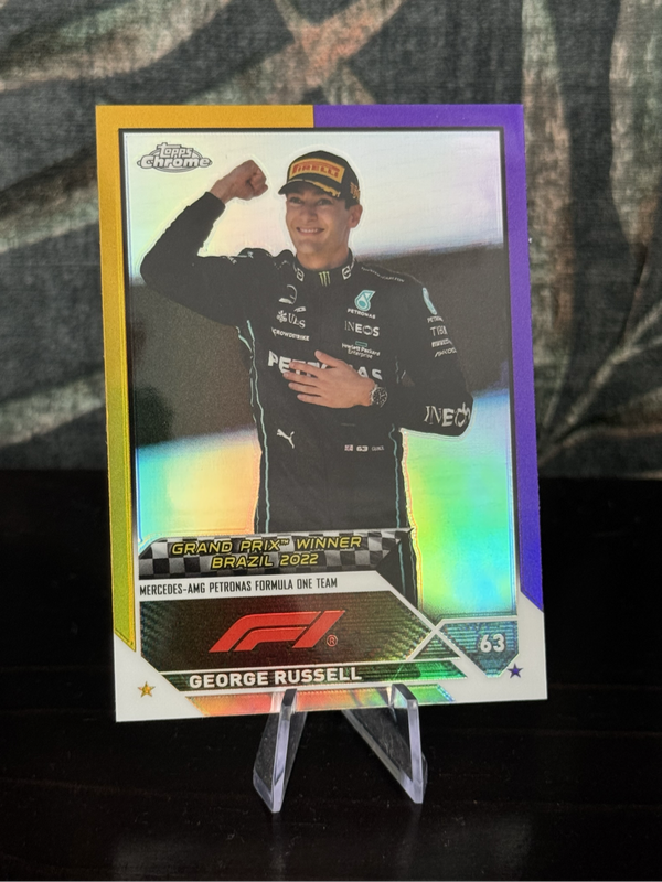 2023 Topps Chrome - George Russell Gold & Purple Refractor - Mercedes Benz