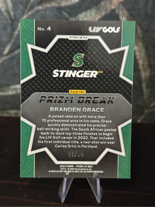 2024 Panini Liv Golf - Branden Grace Prizm Break Green Mojo /54