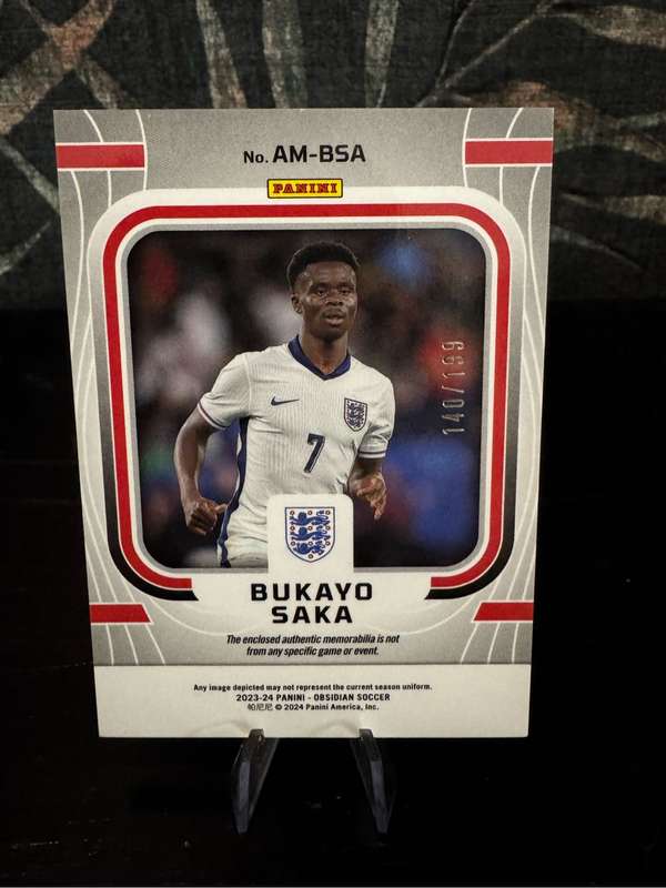 2023-24 Obsidian - Bukayo Saka - Atomic Patch - England  140/199