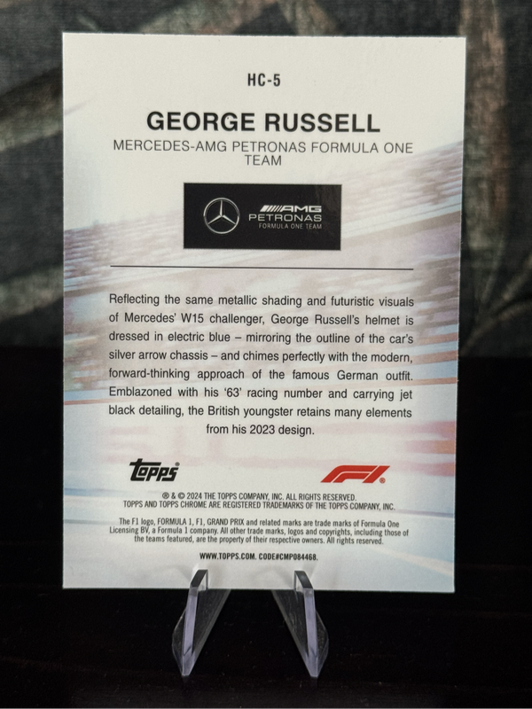 2024 Topps Chrome F1 - George Russell Helmet Collection - Mercedes Benz