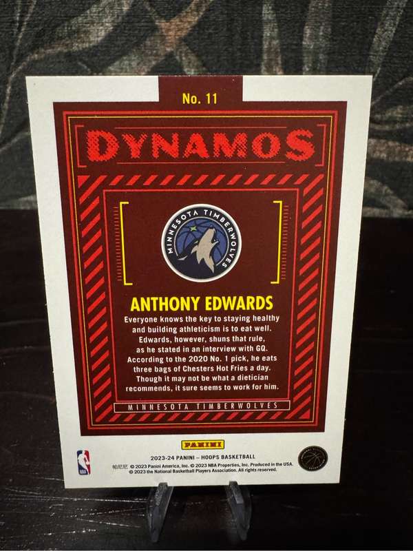 2023-24 Panini NBA Hoops - Anthony Edwards Dynamos Winter #11