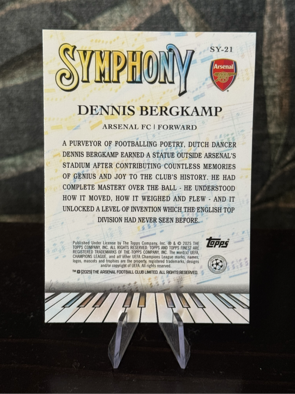 2025 Topps Finest - Dennis Bergkamp Symphony Refractor - Arsenal