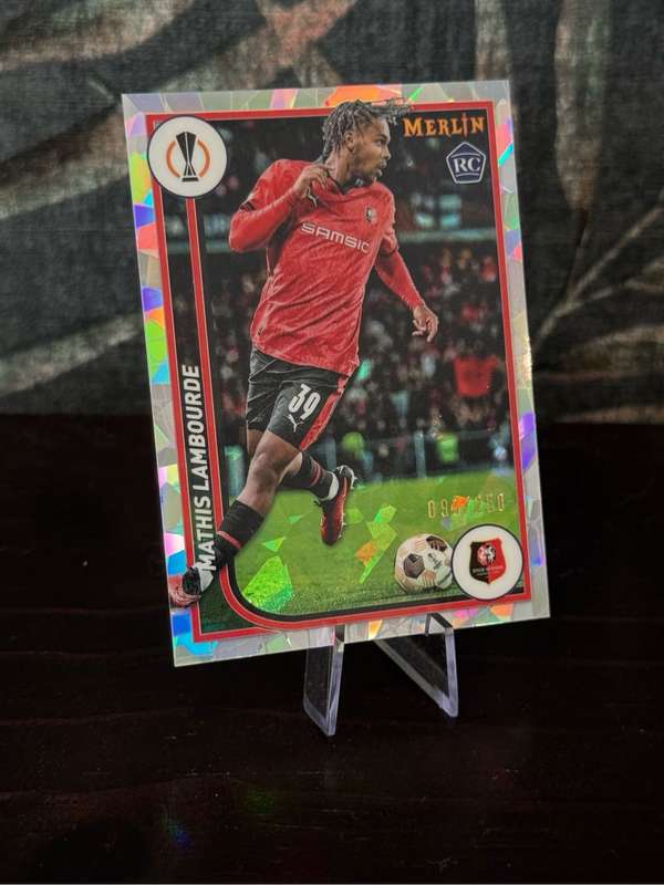 2024 Topps Merlin - Mathis Lambourde RC Ice /250 - Stade Rennais FC