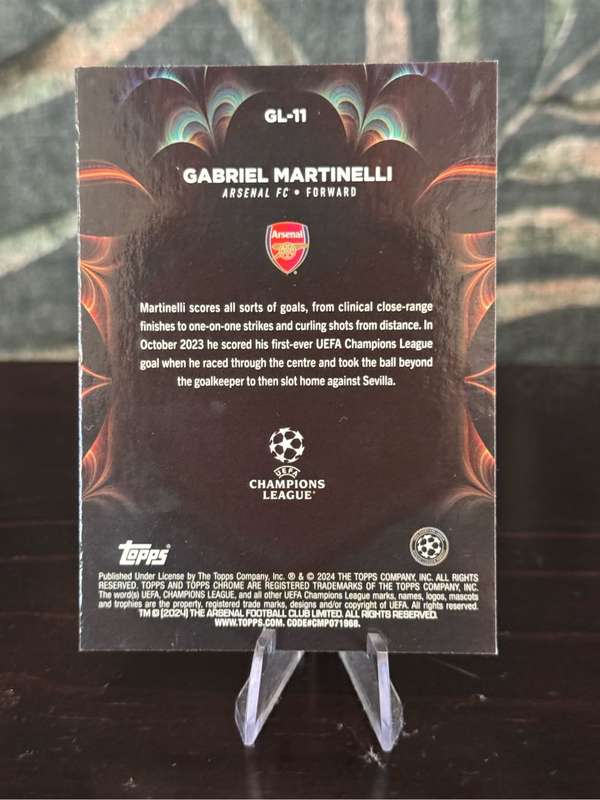 2024 Topps Chrome - Gabriel Martinelli Golazo - Arsenal