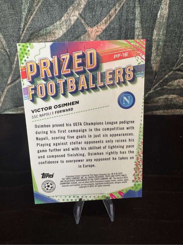 2024 Topps Finest - Victor Osimhen Prized Footballer PF-16