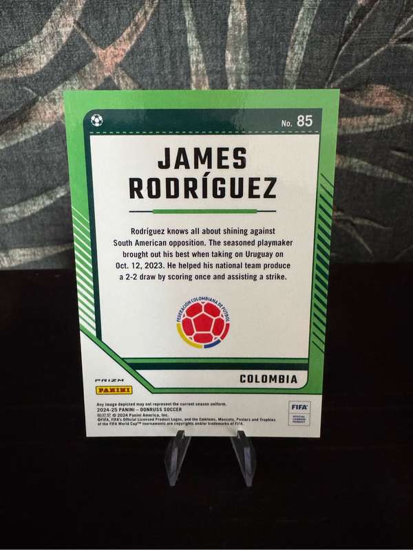 2024-25 Panini Donruss - James Rodriguez Optic Velocity, Optic Silver & Pitch Kings - Colombia