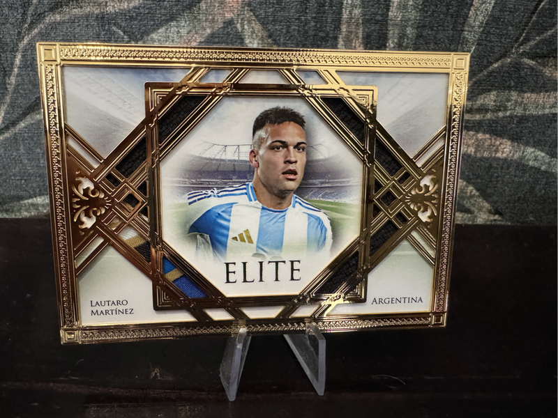 2024 Futera - Lautaro Martinez Elite Gold Frame /12 - Quad Match Worn Patch