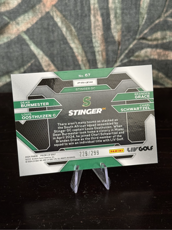 2024 Panini - Stinger Team LIV Golf /299 - Oosthuizen, Schwartzel, Grace & Burmester
