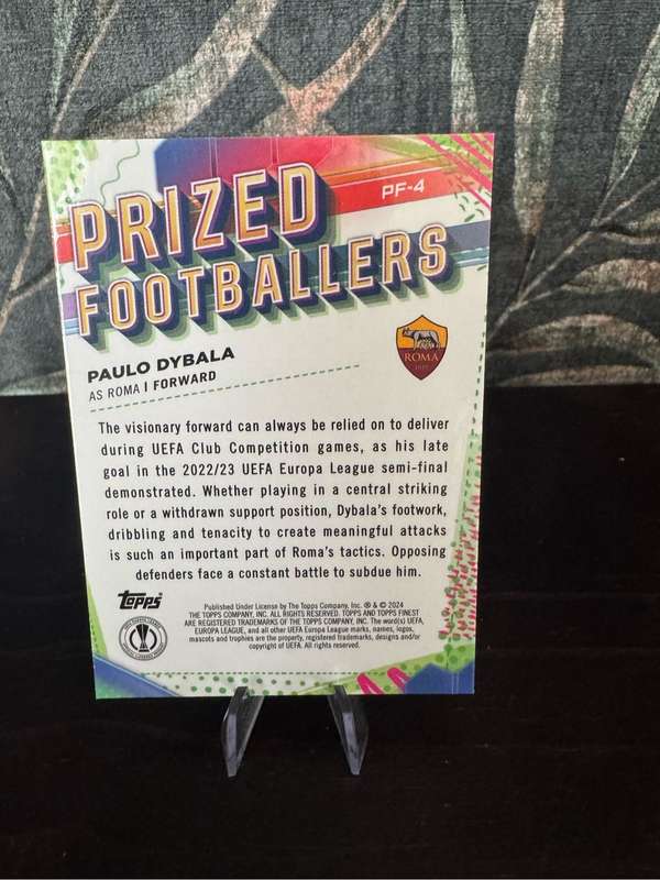 2024 Topps Finest - Paulo Dybala Prized Footballers