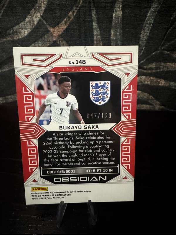 2023-24 Panini Obsidian - Bukayo Saka - England 47/120