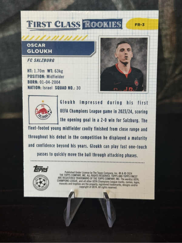 2024-25 Topps Finest - Oscar Gloukh First Class Rookies - FC Salzburg