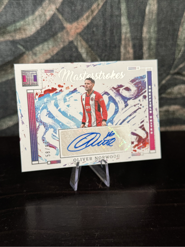 2023-24 Panini Impeccable - Oliver Norwood Masterstrokes AUTO /99 - Sheffield Utd