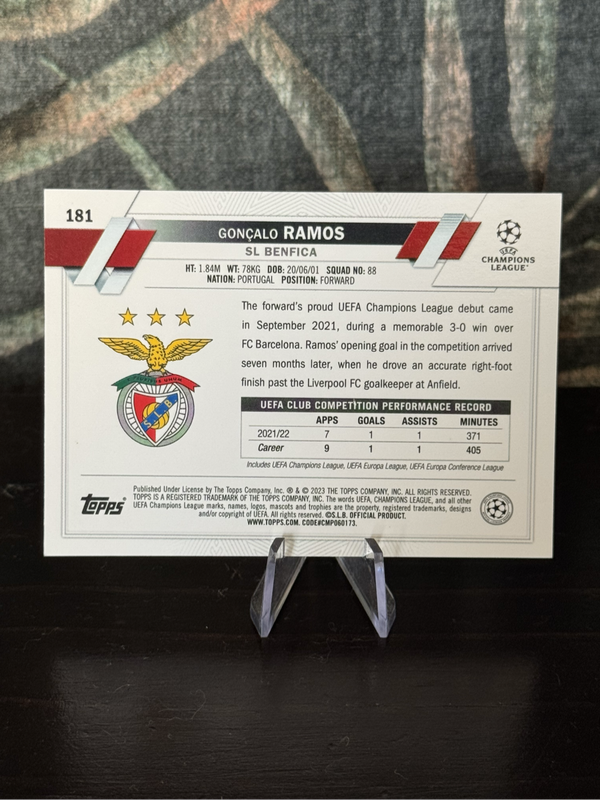 2023 Topps Chrome - Gonçalo Ramos - Benfica