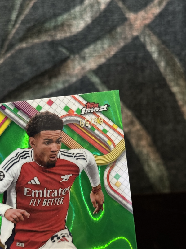 2024-25 Topps Finest - Ethan Nwaneri Green Refractor RC /99 - Arsenal