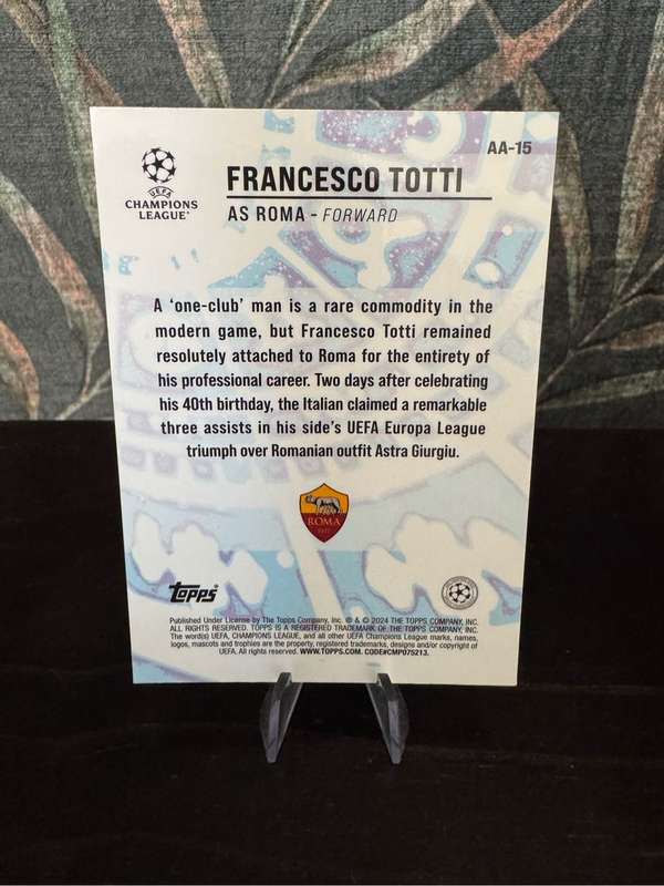 2024 Topps Merlin - Francesco Totti Ageless Alchemy - AS Roma