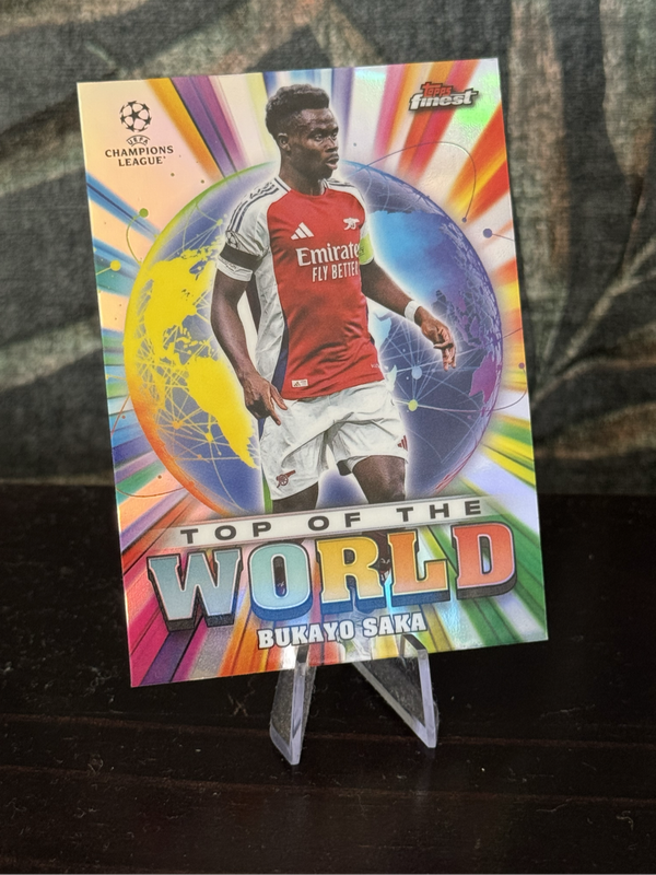 2025 Topps Finest - Bukayo Saka Top of the World - Arsenal