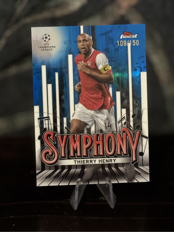 2024-25 Topps Finest - Thierry Henry Symphony Blue Refractor 109/150 - Arsenal