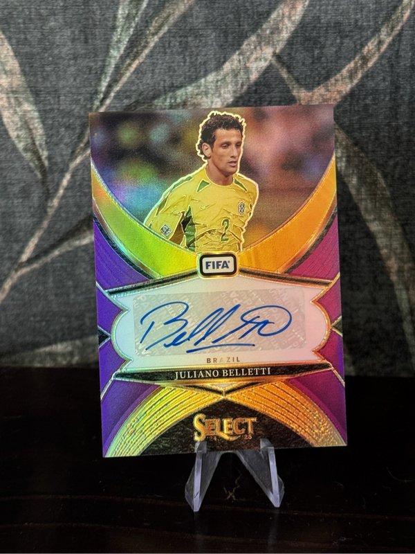 2024-25 Panini Select - Juliano Belletti Purple Prizm Auto 01/49 - Brazil