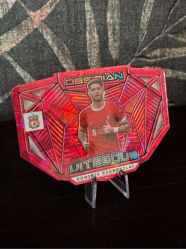2023-24 Panini Obsidian - Dominik Szoboszlai Vitreous Die-Cut Red Crystals 28/30 - Liverpool