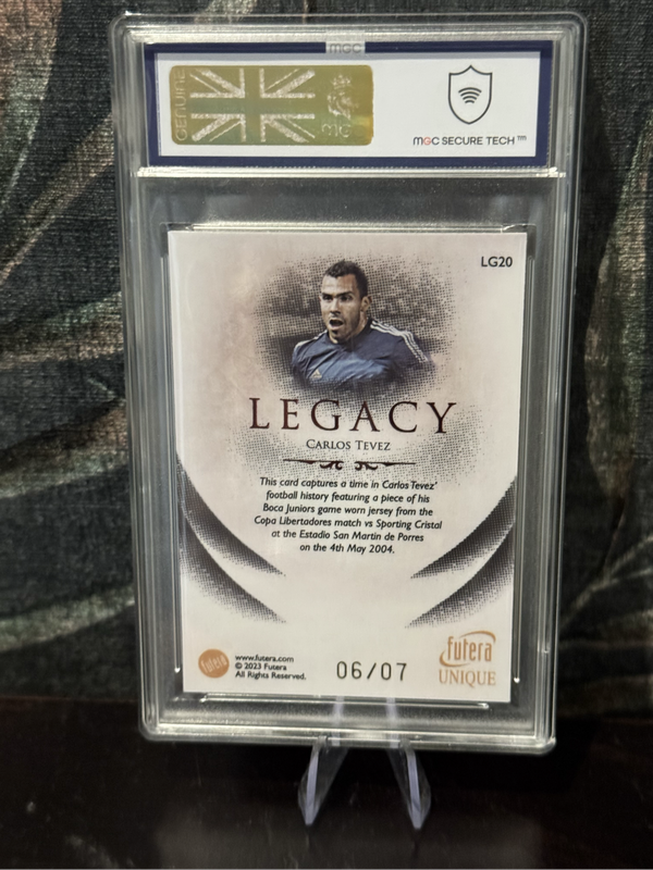 2023 Futera - Carlos Tevez Legacy /7 MGC 10 - Player Worn Patch