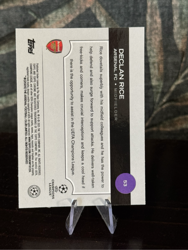 2025 Topps Chrome - Declan Rice Pulsar Refractor - Arsenal