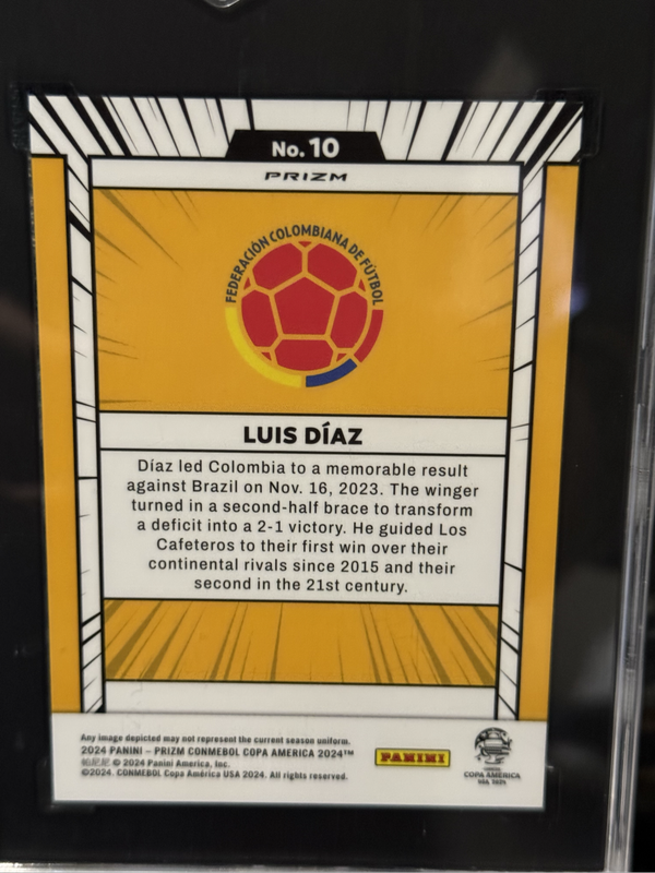2024 Panini Prizm Copa America - Luis Diaz Manga Case Hit SGC 10 - Colombia