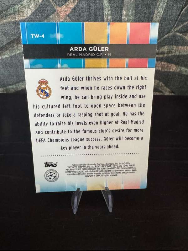 2024 Topps Finest - Arda Güler Top of the World TW-4