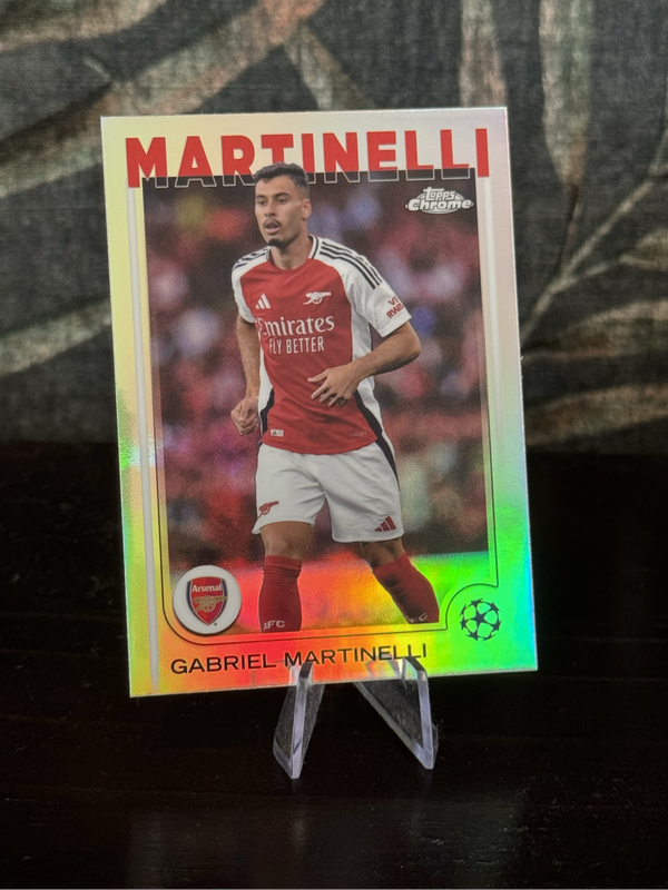 2025 Topps Chrome - Gabriel Martinelli Refractor - Arsenal