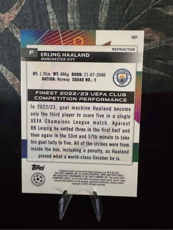 2024 Topps Finest - Erling Haaland Refractor #121