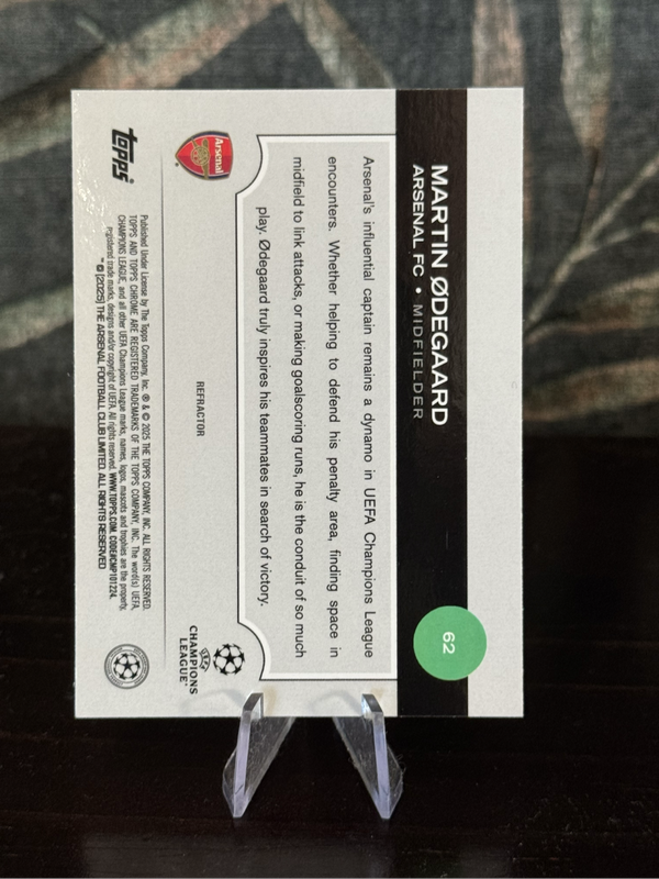 2025 Tops Chrome - Martin Odegaard Refractor - Arsenal