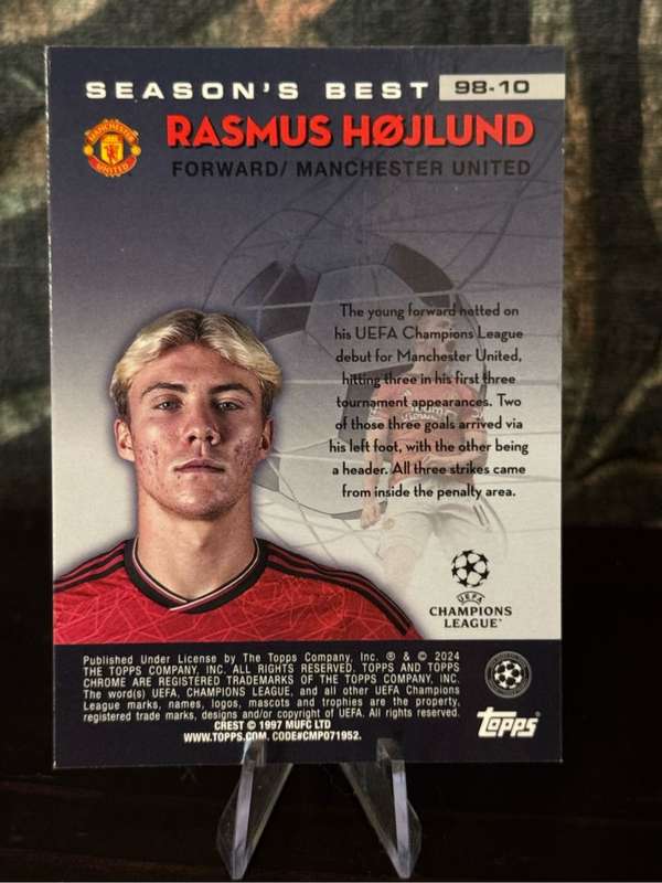 2024 Topps Chrome - Rasmus Højlund Shooting Stars - Man United