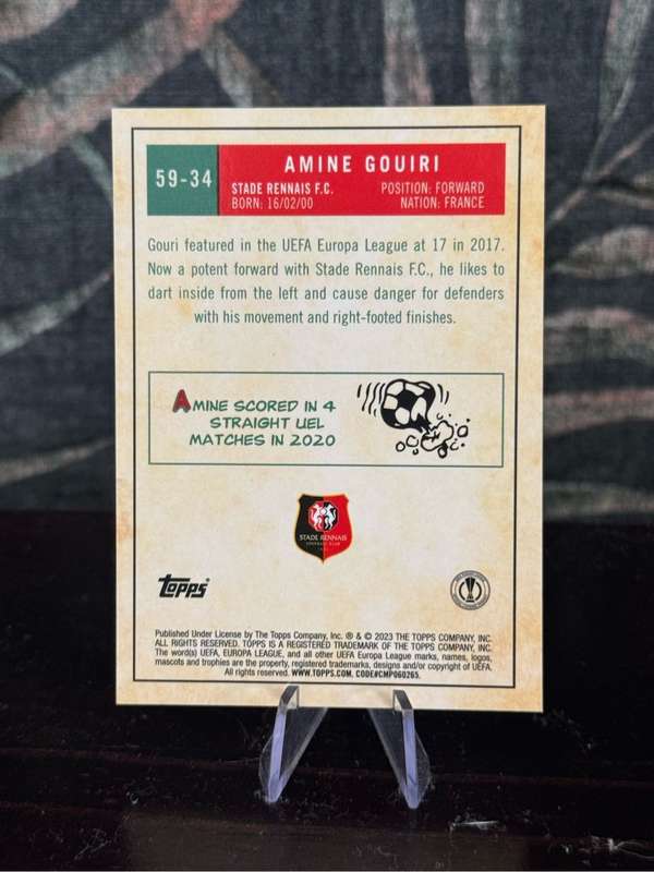 2023 Topps - Amine Gouiri RC 1959 - Stade Rennais FC