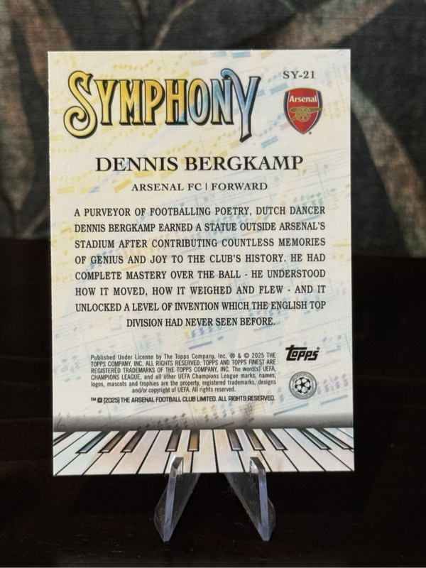 2024-25 Topps Finest - Dennis Bergkamp Symphony 029/150 - Arsenal