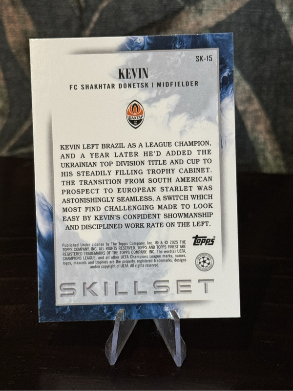 2024-25 Topps Finest - Kevin Skillset RC - Shakhtar Donetsk