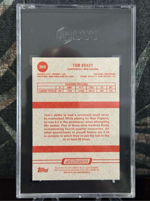 2023 - Topps Composite - Tom Brady - Heritage #360 SGC 9.5 Grading