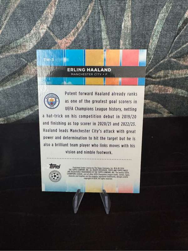 2024 Topps Finest UCC - Erling Haaland Top of the World TW-3