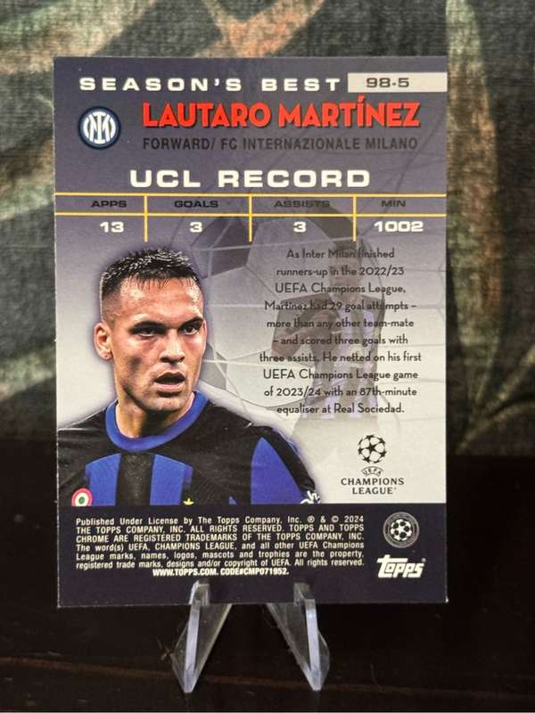 2024 Topps Chrome - Lautaro Martinez Shooting Stars - Inter Milan