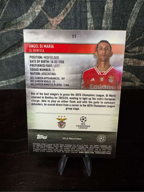 2024 Topps Chrome - Angel Di Maria Stadium - Benfica