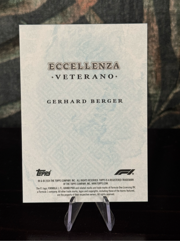 2024 Topps Eccellenza - Gerhard Berger Veterano /49 - Ferrari