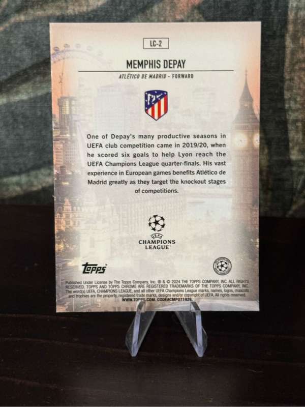 2024 Topps Chrome - Memphis Depay London Calling - Athletico Madrid