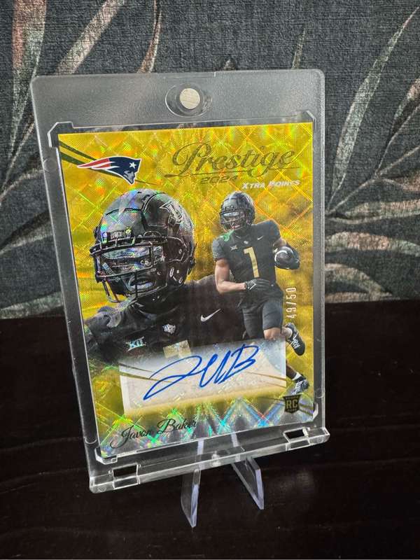 2024 - Panini Prestige - Javon Baker Gold Premium Xtra Points AUTO Rookie Card 49/50
