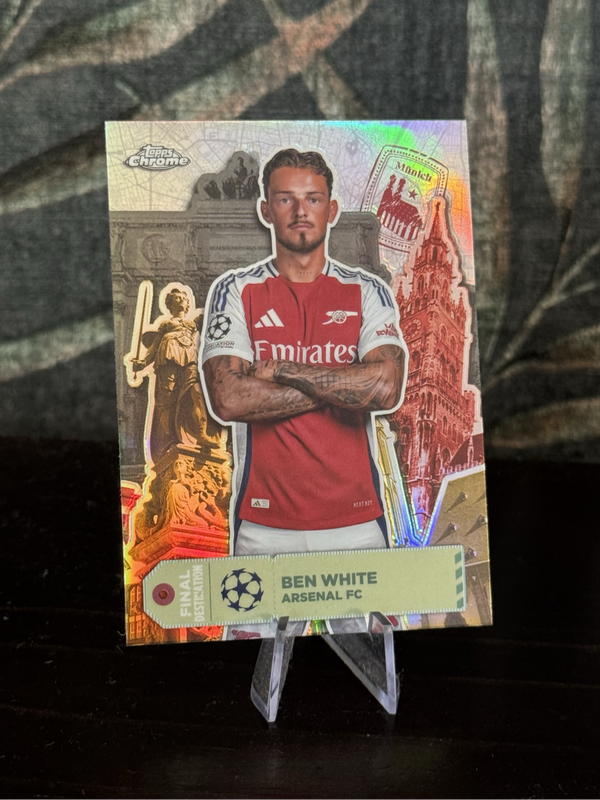 2025 Topps Chrome - Ben White Road to Destination Refractor - Arsenal
