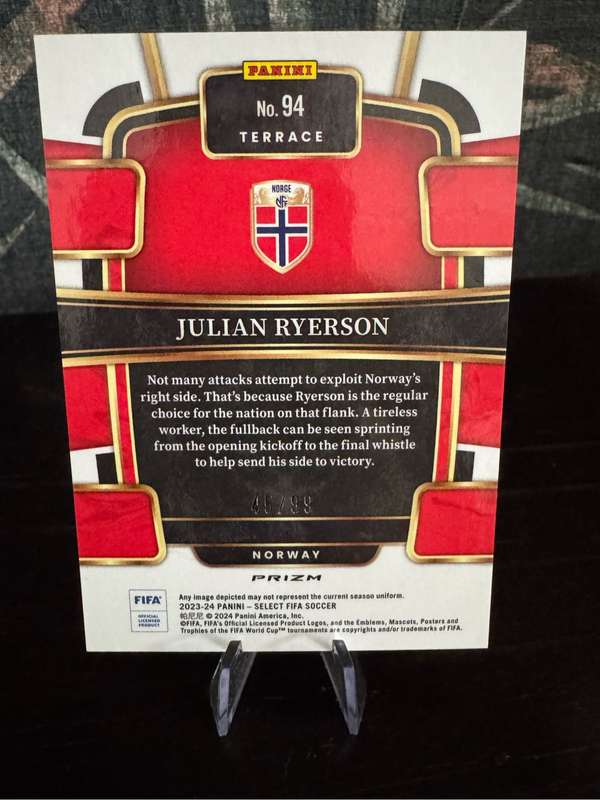 2023-24 SELECT - Julian Ryerson - Winter Camo Prizm Rookie - Norway - Terrace #94