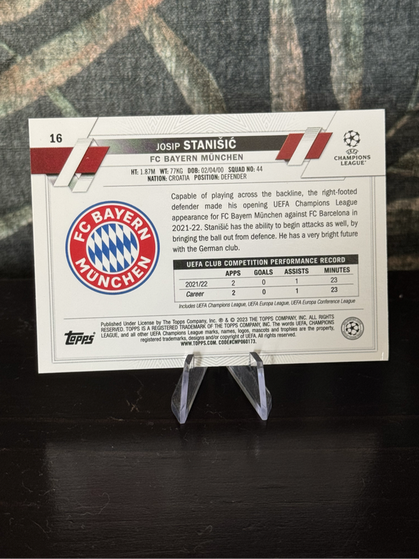 2023 Topps Chrome - Josip Stanišić - Bayern Munich