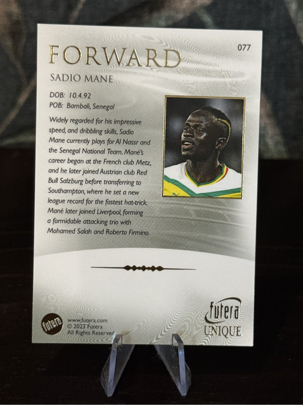 2023 Futera Unique - Sadio Mane - Senegal