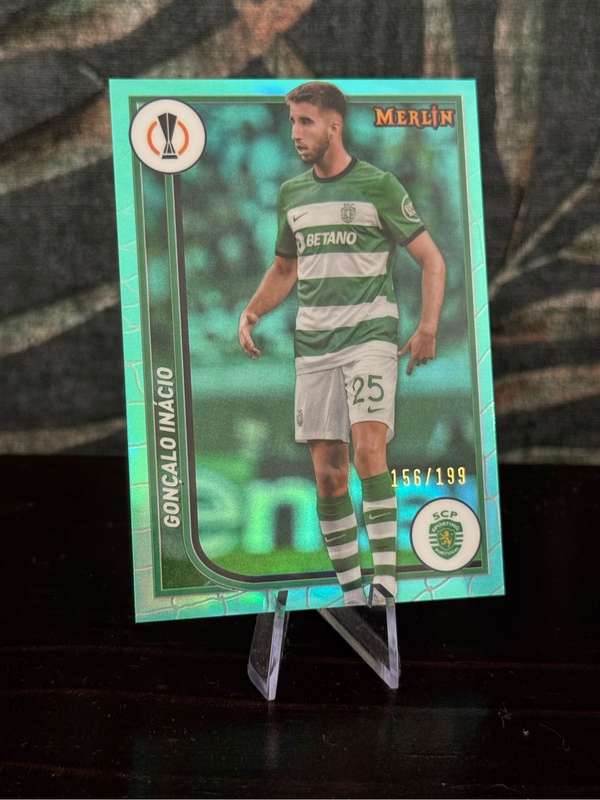 2024 Topps Merlin - Gonçalo Inacio Aqua 156/199 - Sporting Lisbon
