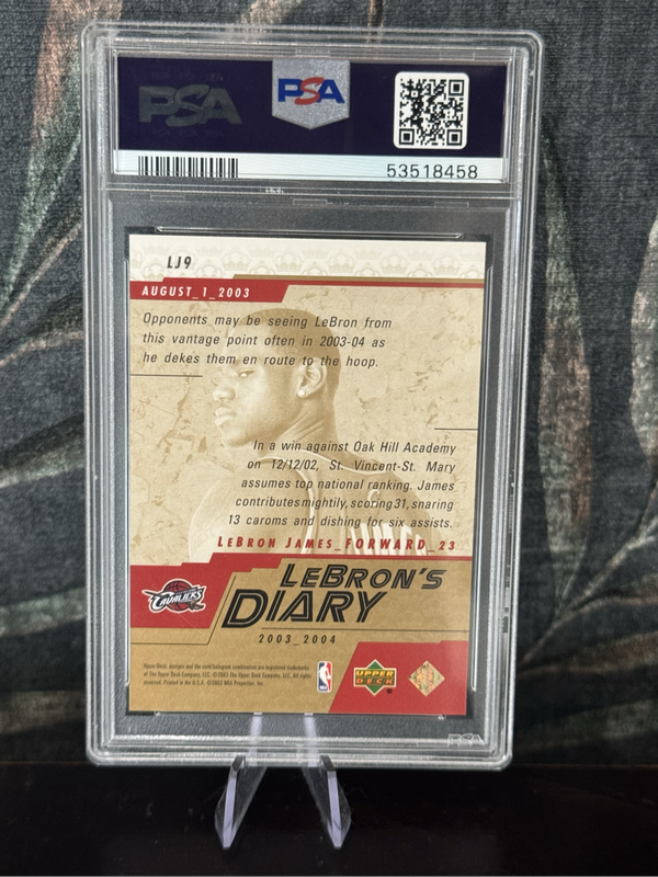 2003-04 Upper Deck - LeBron James Diary - PSA 9 Mint