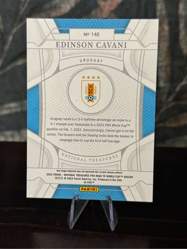 2022 Panini National Treasures - Edison Cavani 64/99 - Uruguay